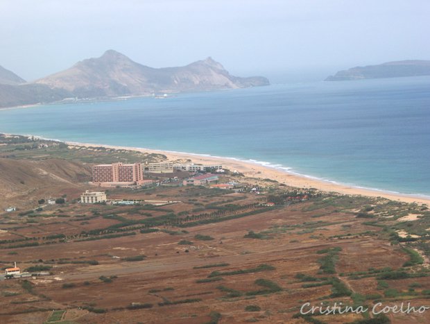 Panoramic with the Hotel Vila Baleira and Thalassotherapy Centre - Porto Santo in July 2002