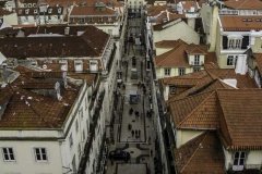 Vista sobre Lisboa - Rua de Sta. Justa e o Castelo